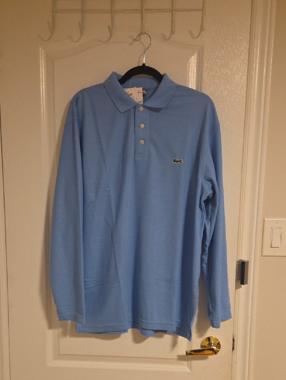 Lacoste Men’s Long Sleeve Sky Blue Polo NWT